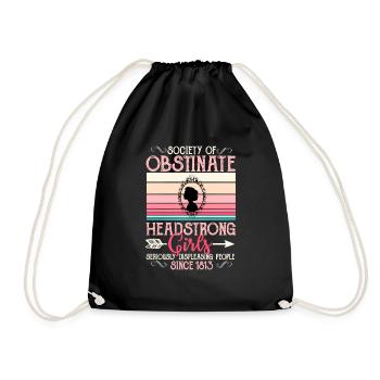 Obstinate Headstrong Girls - Turnbeutel - Schwarz - Vorne