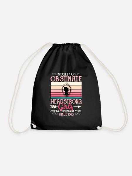 Obstinate Headstrong Girls - Drawstring Bag - black