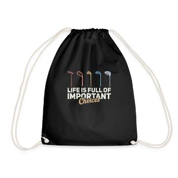 La vie est pleine de choix importants. - Sac de sport léger - noir - Devant