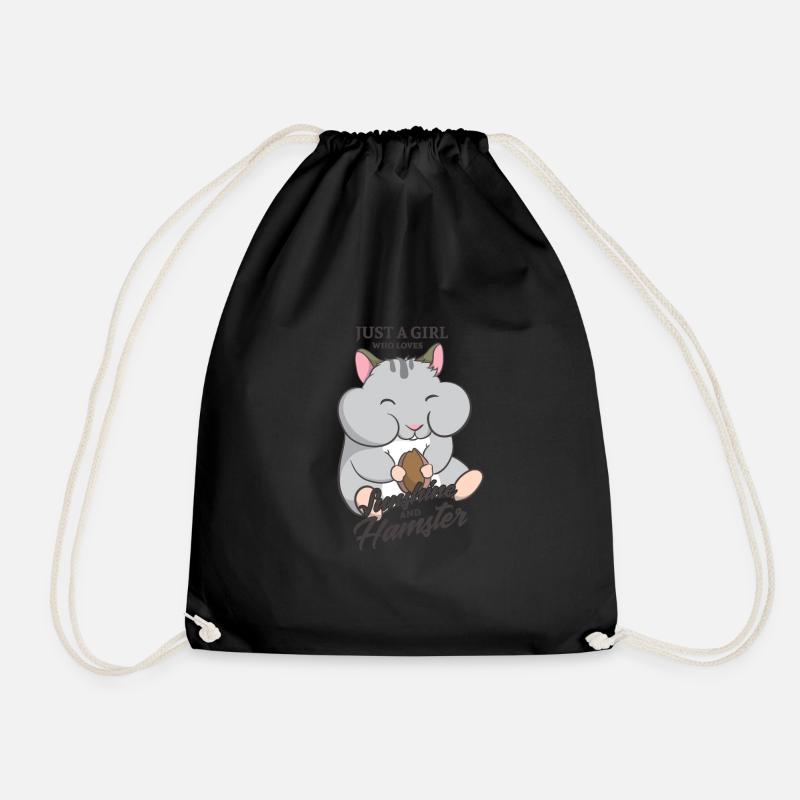 Soleil et hamsters Hamster mignon - Sac de sport léger - noir