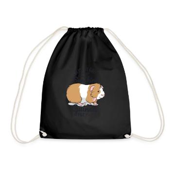 Sunshine and Guinea Pigs guinea pig - Drawstring Bag - black - Front