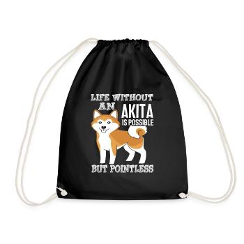 La vie sans chemise Akita - Sac de sport léger - noir - Devant