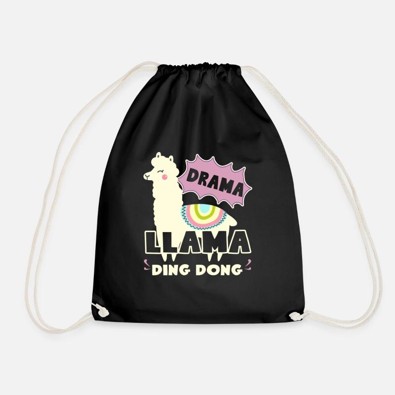 Lama Drama Lama Ding Dong - Turnbeutel - Schwarz