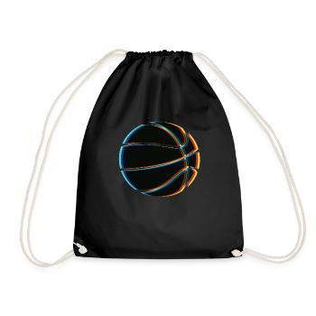 Surreale Magischer Basketball - Turnbeutel - Schwarz - Vorne