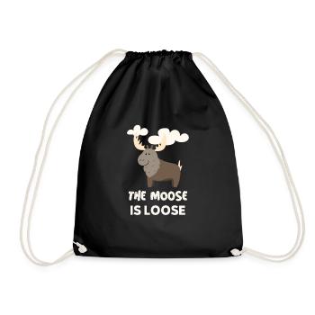 moose for people who like moose - Drawstring Bag - black - Front