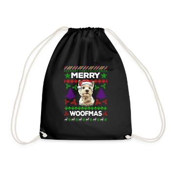 Merry Woofmas Ugly Sweater West Highland Terrier - Sac de sport léger - noir - Devant