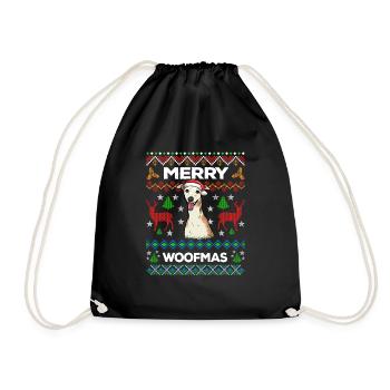 Merry Woofmas Ugly Sweater Whippet lévriers - Sac de sport léger - noir - Devant