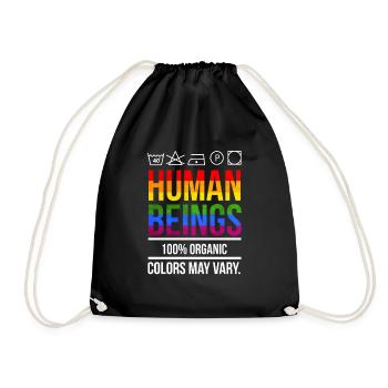 Equal rights human rights LGBT - Drawstring Bag - black - Front
