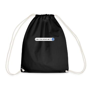 Can you hear me 2020 Home Office Call Quote - Drawstring Bag - black - Front