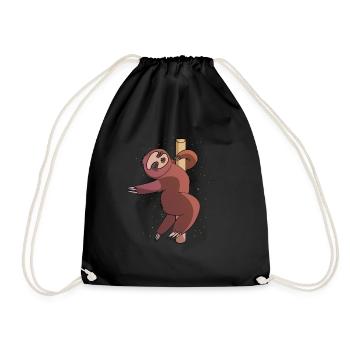 Funny Sloth Pole Dance Fitness Gift - Turnbeutel - Schwarz - Vorne