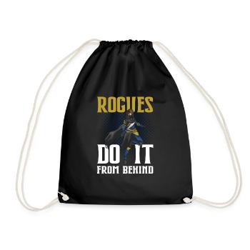 Tabletop Gaming Rogues Do It From Behind RPG Role - Turnbeutel - Schwarz - Vorne