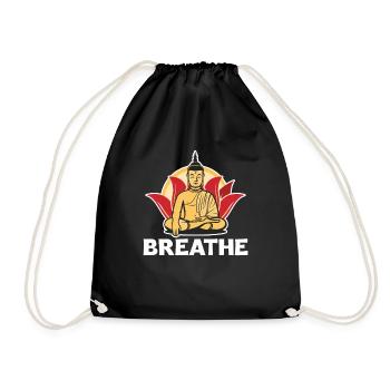 Spiritual Buddha Meditation Namaste Buddhism - Drawstring Bag - black - Front