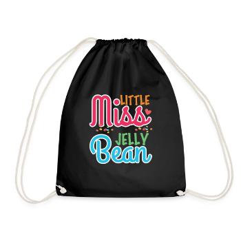 Little Miss Jelly Bean Bean Lover - Drawstring Bag - black - Front