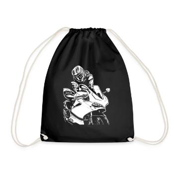 Motorcycle Lifestyle / Motorrad / Motorräder biker - Turnbeutel - Schwarz - Vorne