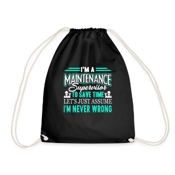 I'm A Maintenance Supervisor - Drawstring Bag - black - Front