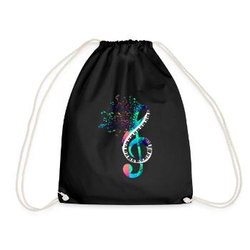 Piano melody - Drawstring Bag - black - Front