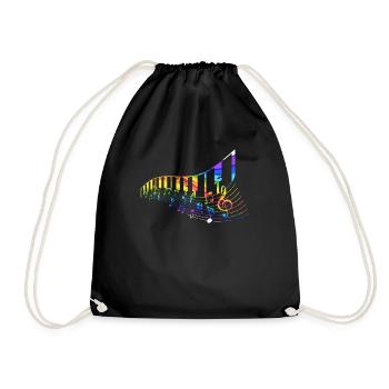 Musique classique au piano - Sac de sport léger - noir - Devant