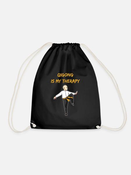 Qigong als Therapie Lusitger Qi-Gong Spruch - Turnbeutel - Schwarz