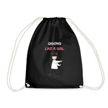 Fan de Qi Gong fille fille Qi Gong - Sac de sport léger - noir - Devant
