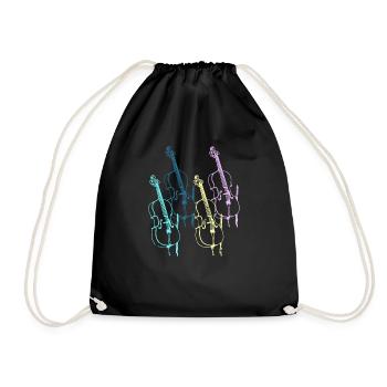 Musique de musicien de violoncelle - Sac de sport léger - noir - Devant