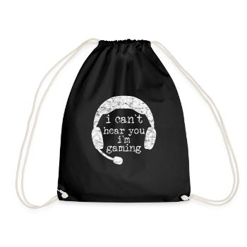 CANT HEAR YOU I`M GAMING Gamer Gift Men - Sac de sport léger - noir - Devant