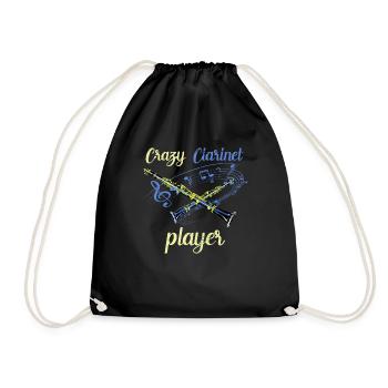 clarinet - Drawstring Bag - black - Front