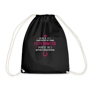 Cette Princesse Porte Des Bottes D équitation - Sac de sport léger - noir - Devant