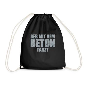 Betonbauer Metallbauer Stahlbetonbauer - Turnbeutel - Schwarz - Vorne