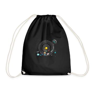 Astronomy Planets Vinyl Record Player DJ - Sac de sport léger - noir - Devant