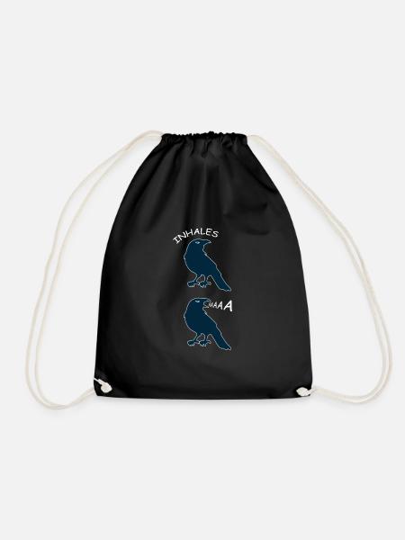 Crow Schrei Geek oder Hipster Geschenk - Turnbeutel - Schwarz