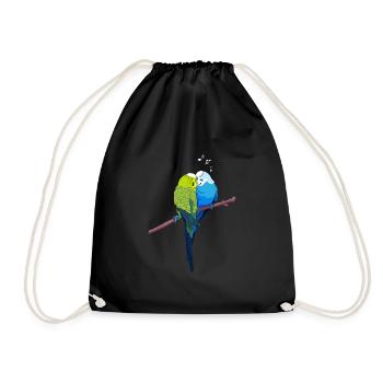 Perruches couple éleveurs d'oiseaux propriétaires d'oiseaux - Sac de sport léger - noir - Devant