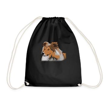 Chien de berger Sheltie Berger Shetland - Sac de sport léger - noir - Devant