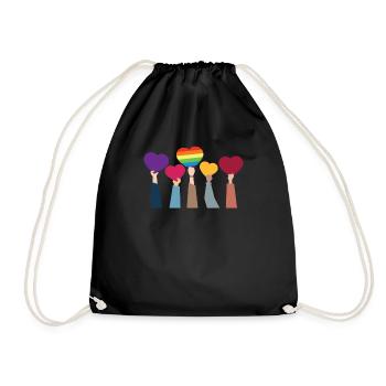 LGBT - Turnbeutel - Schwarz - Vorne