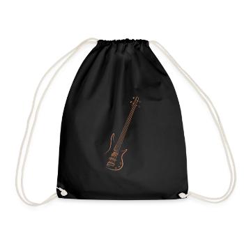 Guitare basse - Sac de sport léger - noir - Devant