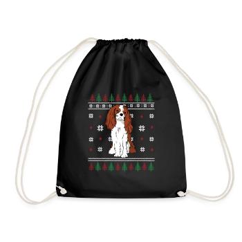 Cavalier King Charles Spaniel - Drawstring Bag - black - Front