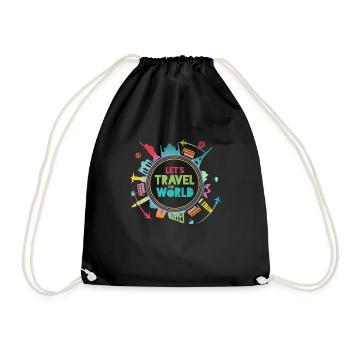 Voyagez dans le monde I Bucket List I Vacation & Travel - Sac de sport léger - noir - Devant
