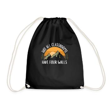 Not All Classroom Have Four Walls Homeschool - Drawstring Bag - black - Front