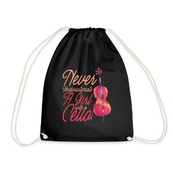 cello - Drawstring Bag - black - Front
