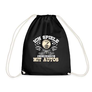 Lustiges Auto Tuning KFZ Mechatroniker Geschenk - Turnbeutel - Schwarz - Vorne