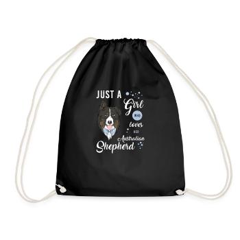Cadeau de chien de berger australien australien - Sac de sport léger - noir - Devant