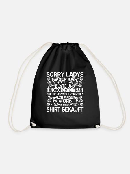 Sorry ladies Vergeben Freund Beziehung Spruch - Turnbeutel - Schwarz