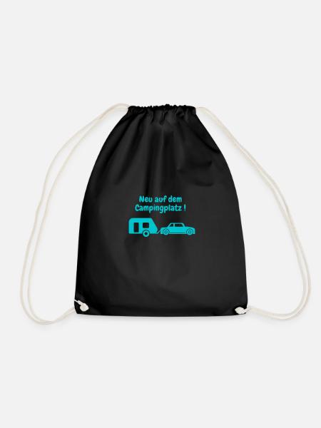 Neu auf dem Campingplatz, Baby, Geschenk, Kinder, - Turnbeutel - Schwarz