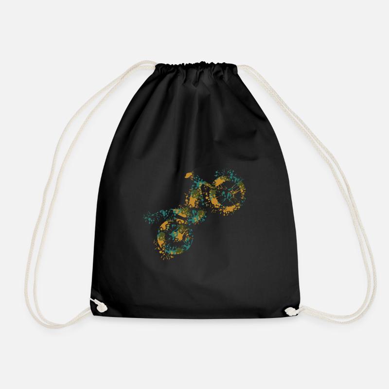 Trial motorcycle - Drawstring Bag - black