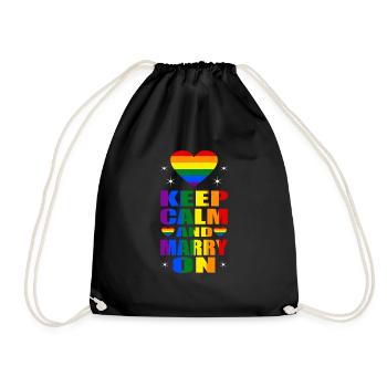 LGBT - Turnbeutel - Schwarz - Vorne