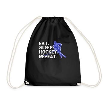 Hockey hockeyeur cadeau - Sac de sport léger - noir - Devant