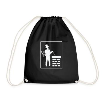 Schonsteinfeger chimney sweeper gift idea - Drawstring Bag - black - Front