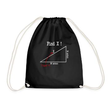 Math Math Meme Find X Found It Pythagore - Sac de sport léger - noir - Devant