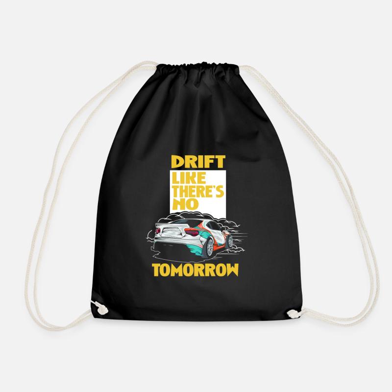 Auto Drifting Competition Drift As if there wasn't any - Drawstring Bag - black