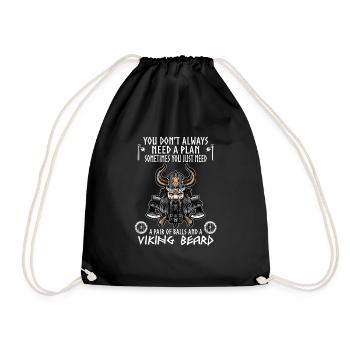 vikings - Drawstring Bag - black - Front