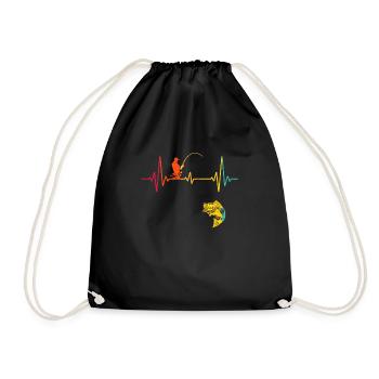 Pêche pêche poissons cadeau - Sac de sport léger - noir - Devant